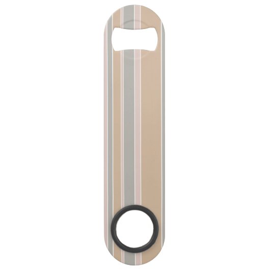 Beige strepen speed flessenopener (Achterkant)