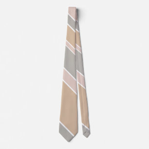 Beige strepen stropdas