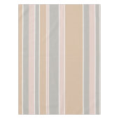 Beige strepen tafelkleed (Voorkant)