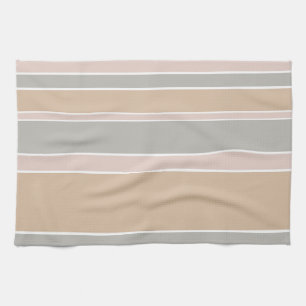 Beige strepen theedoek