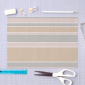 Beige strepen tissuepapier (Craft)