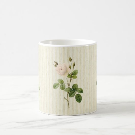 Beige Stripe Floral Mok (Center)