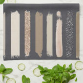 Beige Stripe Kitchen Handhanddoeken Theedoek (Gevouwen)