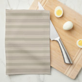 Beige Stripe Kitchen Tea Towel Theedoek (Quarter Fold)