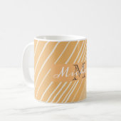 Beige Stripes Koffiemok (Voorkant links)