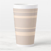 Beige Stripes Latte Mok (Voorkant)