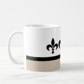 Beige Swanky Fleur De Lis Mug (Gauche)