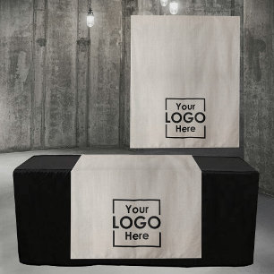 Beige Tafelkleed Banner Zakelijk Logo Evenementen Wandkleed