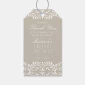 Beige Talavera-tegel feest bruidsbrunch favoriet Cadeaulabel (Voorkant)