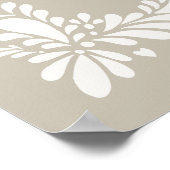 Beige Talavera Tegel Fiesta Baby shower Welkom Poster (Hoek)