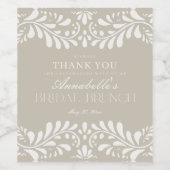 Beige Talavera Tegel Spaans Fiesta Bruidsbrunch Wijn Etiket (Enkel label)