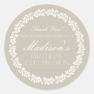 Beige Talavera Tegel Spaans Fiesta Verjaardagsguns Ronde Sticker