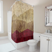 Beige, Tan, bruin, maroon Douchegordijn (In situ)