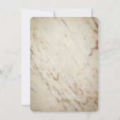 Beige Tan Gold Script & marble Photo Overlay Save The Date (Achterkant)