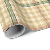 Beige Tartan Cadeaupapier (Rol Hoek)