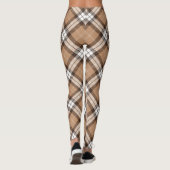 Beige Tartan Pset Scottish Argyle Pattern Leggings (Achterkant)