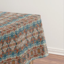 Beige Taupe Rood Bruin Blauwgroen Blauw Tribal Art