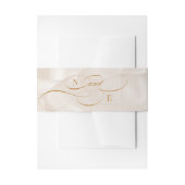 Beige & Terracotta Calligrafie Bruiloft Uitnodigingen Wikkel (Voorkant Voorbeeld)