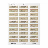 Beige Texogramme M Étiquette de adresse (Feuille entière)
