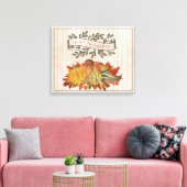 Beige Thanksgiving Pompoenen en Squash Canvas Afdruk (Insitu (Woonkamer))