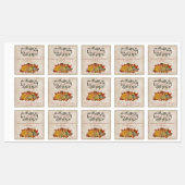 Beige Thanksgiving Pompoenen en Squash Labels (Vel)
