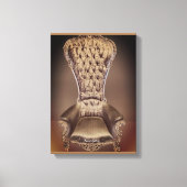 Beige Throne Canvas Afdruk (Voorkant)