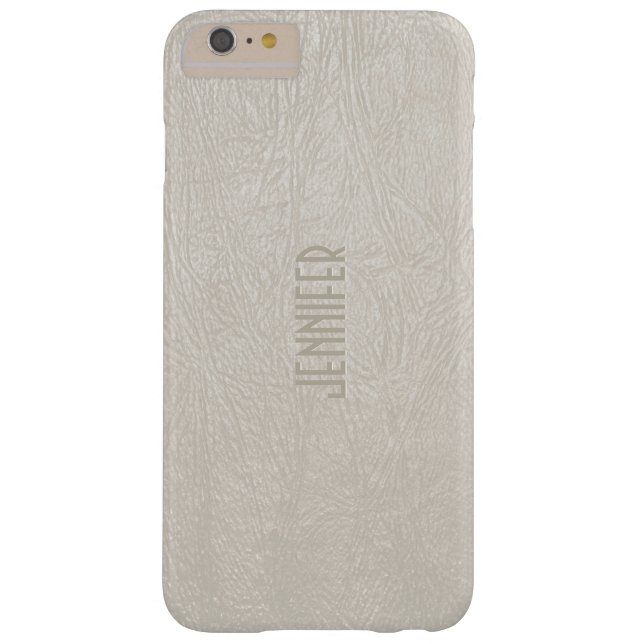 Beige Tones Faux Leather Kijk uit Case-Mate iPhone Case (Achterkant)