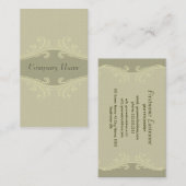 Beige Toon natuurlijke linnen textuur & wervelinge Visitekaartje (Voorkant / Achterkant)