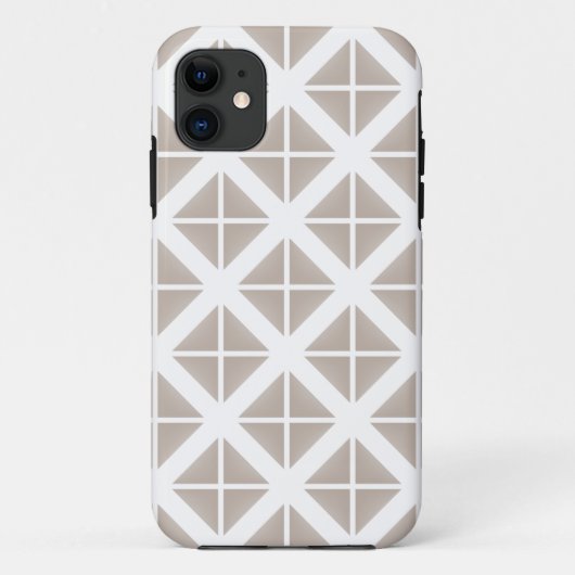 Beige Trendy Triangle Pattern Case-Mate iPhone Case (Achterkant)