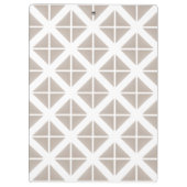 Beige Trendy Triangle Pattern Klembord (Achterkant)