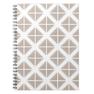 Beige Trendy Triangle Pattern Notitieboek
