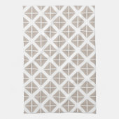 Beige Trendy Triangle Pattern Theedoek (Verticaal)