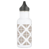 Beige Trendy Triangle Pattern Waterfles (Links)