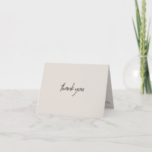 Beige Trouwbericht Script Namen Bedankkaart