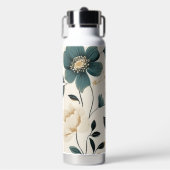 Beige turquoise Douce Jolie Bouteille D'Eau Floral (Salle de sport)
