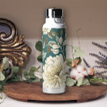 Beige turquoise Douce Jolie Bouteille D'Eau Floral<br><div class="desc">Bouteille Florale.</div>
