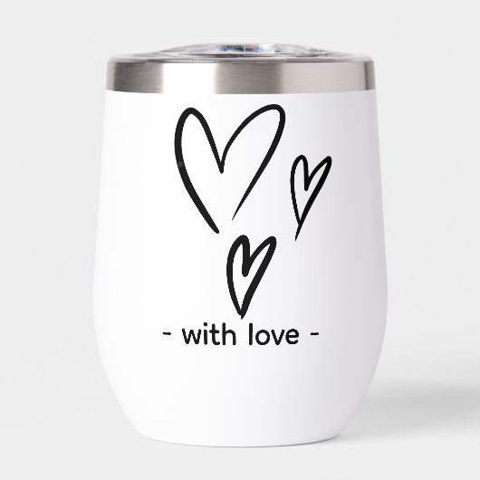 Beige Valentine's Day Vin Thermal Tumbler (Avant)