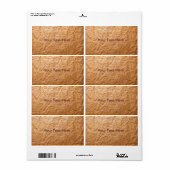 Beige verfrommeld papier etiket (Full Sheet)