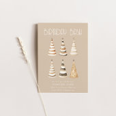 Beige Verjaardagsdiner met Petten Kaart