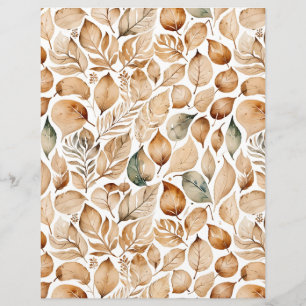 Beige vintage & Feuilles verts
