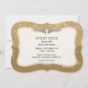 Beige vleugels kaart