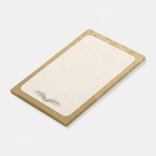 Beige vleugels post-it® notes (Schuin)