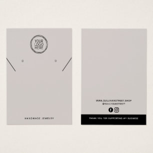 Beige Voeg uw Logo oormerken Kaart toe