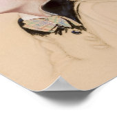 Beige vrouw Portret Art Print Poster (Hoek)