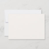 Beige Wedding RSVP Food Allergy Diet Restriction Kaartje (Achterkant)