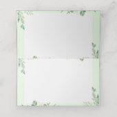 Beige weide groen gevouwen plaats kaart (Binnenkant ongevouwen)