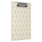 Beige White Moroccan Quatrefoil Pattern #4 Klembord (Rechts)