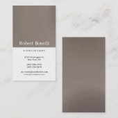 Beige White Plain Modern Consultant Visitekaartje (Voorkant / Achterkant)
