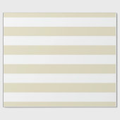 Beige, White XL Stripes Pattern Cadeaupapier (Vlak)