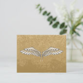 Beige wings briefkaart (Staand voorkant)